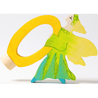 "Märchen-Zahl 0: geflügelte Märchenfigur", Grimms-Geburtstagsstecker, Holz, Steckfigur für Geburtstagsring o.ä. von Grimms