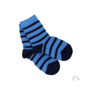 Socken "hellblau/dunkelblau-gestreift", 98%...