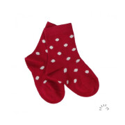 Socken "beerenrot, natur-gepunktet", 98%...