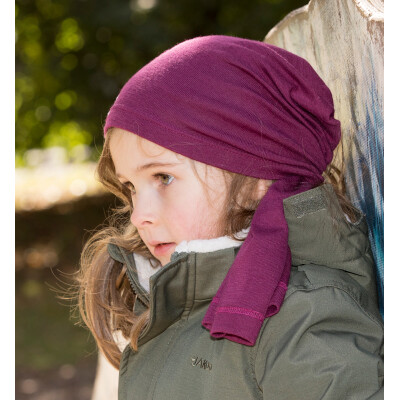 "Wolle/Seide - lila - Pickapooh-Strunzel": Halstuch/Mütze, 70% Schurwolle/30% Seide