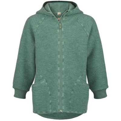 Wollwalk-Jacke jade mit Reißverschuss - Engel