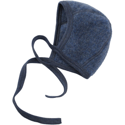 Engels Kuschel-Mützchen "Engels blau melange" für Babys aus Woll-Fleece