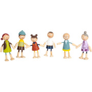 Biegepuppen "Familie Holz", 6 Biegepuppen,...