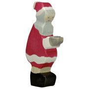 Holztiger Weihnachtsmann, handbemalte Holzfigur