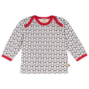 Shirt "l+p-Affe", natur + marine Affen, rot...