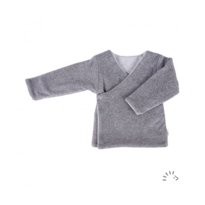 Wickel-Jacke "graues zweilagiges Nicky-Schlüttli", Nicky, 100% Baumwolle (kbA)