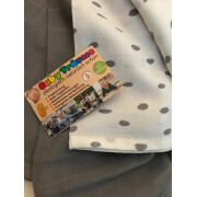 Muslin "Tropfen + Grey", 100% Baumwolle (kbA)