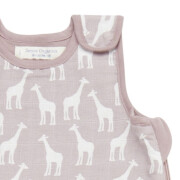 Muslin-Schlafsack "Giraffe auf mauve...