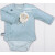Body-Shirt "aqua-meliert mit Streifen + Stern - pimp das BodyShirt", 100% Baumwolle (kbA) - TierApplikation nicht inkl.