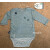 Body-Shirt "aqua-meliert mit Streifen + Stern - pimp das BodyShirt", 100% Baumwolle (kbA) - TierApplikation nicht inkl.
