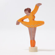 Geburtstagsstecker "Ballerina Orangenblüte",  Grimms, Holz, Steckfigur für Geburtstagskranz (ohne Kranz, ohne weitere Deko)