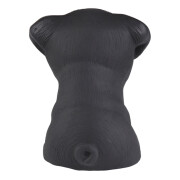 heveas°° "Französische Bulldogge - Frenchie" schwarzer Hund, Spielzeug- + Badehund, Naturkautschuk, - eingerissener Umkarton, daher reduziert, letztes Stück -