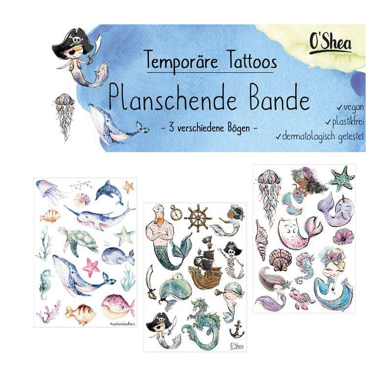 Tattoos Planschende Bande 3 Bogen Temporare Tattoos O Shea 4 99