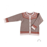 StrickJacke "Beige mit Rost - ohne Kapuze",...
