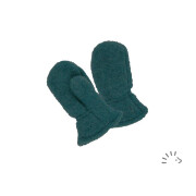 Wollfleece-Fäustel "smaragd", 100% Wolle...