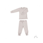 Schlafanzug, zweiteilig "beige-meliert", 100%...