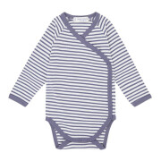 Wickelbody "Streifen blaugrau" mit langem Arm,...