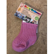 Wollsocke "rosa - Rippe - Joha", 90% Wolle,5%...