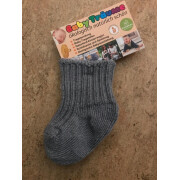 Wollsocke "hellgrau - Rippe - Joha", 90%...