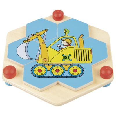"Wabenpuzzle Baustelle", Holzpuzzle - nichts geht verloren - statt 14,99 € -