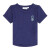 Baby-T-Shirt "navy mit Ananas", Slub, 100% Baumwolle (kbA)
