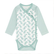Wickelbody "aqua mit Tukandruck" mit langem...