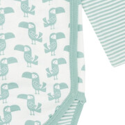 Wickelbody "aqua mit Tukandruck" mit langem...