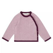 Wickeljacke "Altrosa + Aubergine Strick...