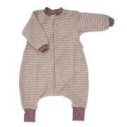 Schlafsack "Wollfrottee mauve/natur mit Beinen +...