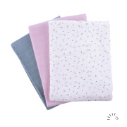 Mulltuch-3-er Pack "Rose Garden", 100%...