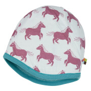 Wendemütze "Melangestrick Topaz/Pferde...
