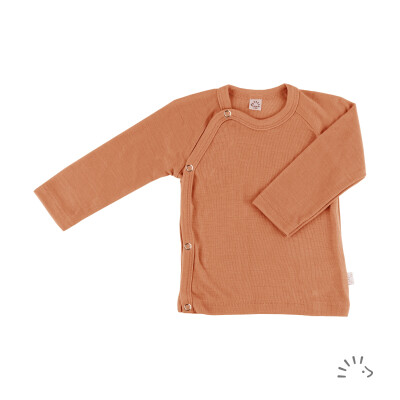 Baby-Wickelshirt "Cinnamon", 70% Wolle/30% Seide
