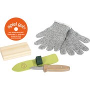 Schnitzmesser mit Etui , Handschuhen und Holzblock, ab 6...