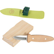 Schnitzmesser mit Etui , Handschuhen und Holzblock, ab 6...