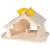 Bauernhof montiert = Puppenhaus = Krippe = Stall, Holztiger, inkl. Weihnachtsstern, Massivholz
