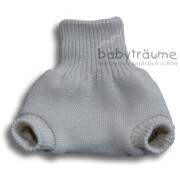 Überhose, doppelt gestrickt, 100% Wolle (kbT), natur, 110/116