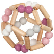 Greifling "rosa Elastik-Holzkugel-Balll", Holz...