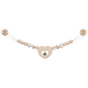 Kinderwagenkette "Herz mit Clips, mit rosa",...