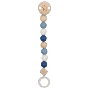 Schnullerkette "Stern - mit blau, mit Silikon"