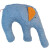 "Pat&Patty-Otti blau" der Hirse-Elefant, "Ameisenfant", 100% Baumwolle (kbA), Füllung: Hirse