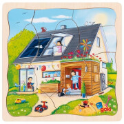 Schichtenpuzzle "Wir bauen ein Haus", Holz