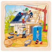 Schichtenpuzzle "Wir bauen ein Haus", Holz