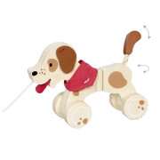 Nachziehtier Hund "Max mit Gelenk", Holz, massiv