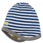 Wendemütze "Streifen ultramarine - innen Wale...