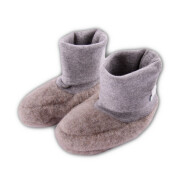 Wollfleece-Baby-Schuh "sand-beige mit hohen Schaft -...