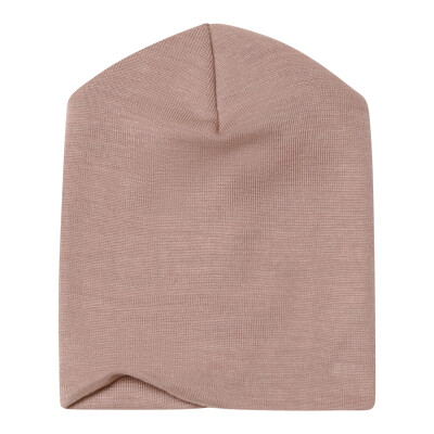 Baby-RundMütze "Engels altrosa dusty rose", Wolle/Seide