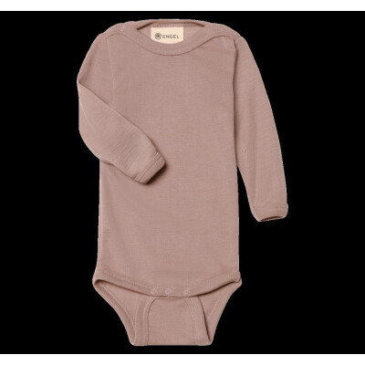 Body "altrosa dusty rose - mit Druckknöpfen auf der Schulter", 70% Wolle (kbT)/30% Seide