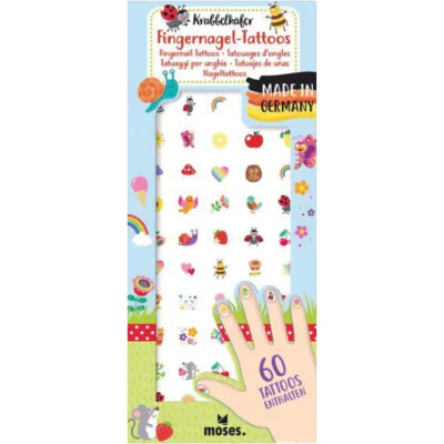 Krabbelkäfer Fingernagel-Tattoos