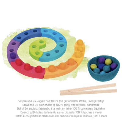 Farbsortierspiel und Adventsspirale