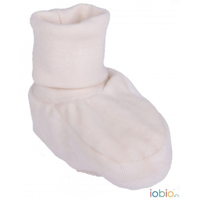 Nicky-Erstlings-Schühchen, überwiegend Baumwolle (kbA = Biobaumwolle), natur